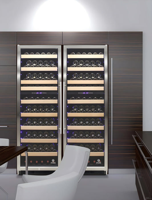 Vinotemp Connoisseur Series 168 Dual Zone Wine Cooler - EL-168WCST