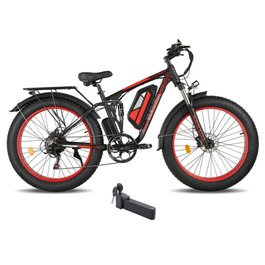 Senada Bikes 1000W 48V Viper Plus All-Terrain Full Suspension Fat Tire Electric Bike - EB-SN-VIPER-PLUS-BR