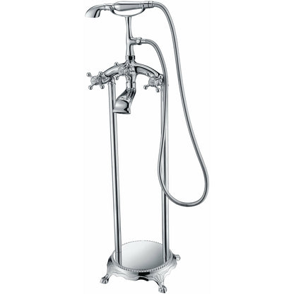 Anzzi Tugela 3-Handle Claw Foot Tub Faucet with Hand Shower FS-AZ0052 - FS-AZ0052BN