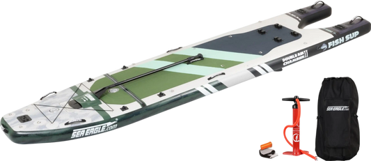 Sea Eagle FS1210K_ST 12'10" FishSUP 1210 Inflatable Fishing Stand-Up Paddleboard Start Up Package New - FS1210K_ST