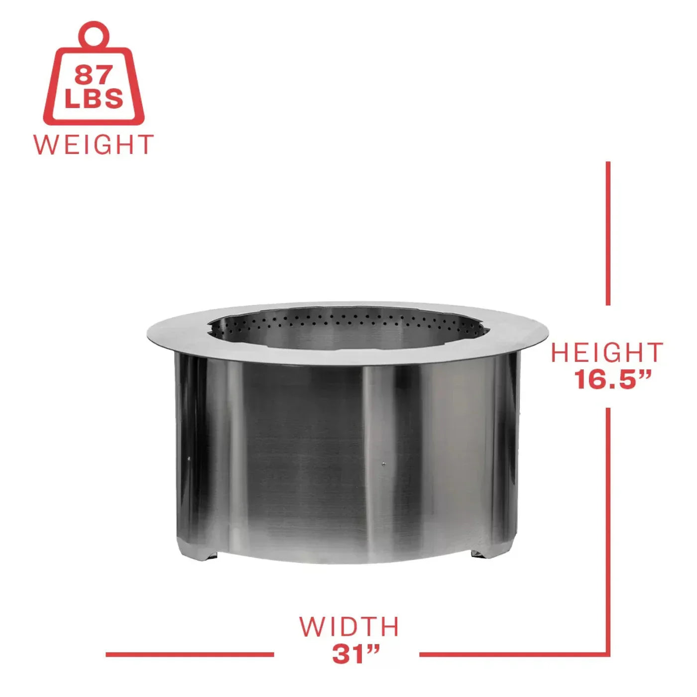 US stove USSLP31 smokeless wood burning fire pit with ash shovel – 31 inch