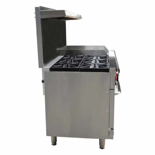 Saba - GR60-G24 Commercial 60" 6 Burner/ 24" Griddle Oven Range Natural Gas - GR60-G24