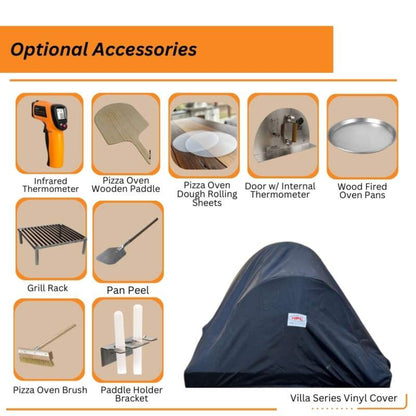 HPC Fire Forno De Pizza Built-In Outdoor Pizza Oven | Villa Series - FDP-VILLA/OB-EI-NG