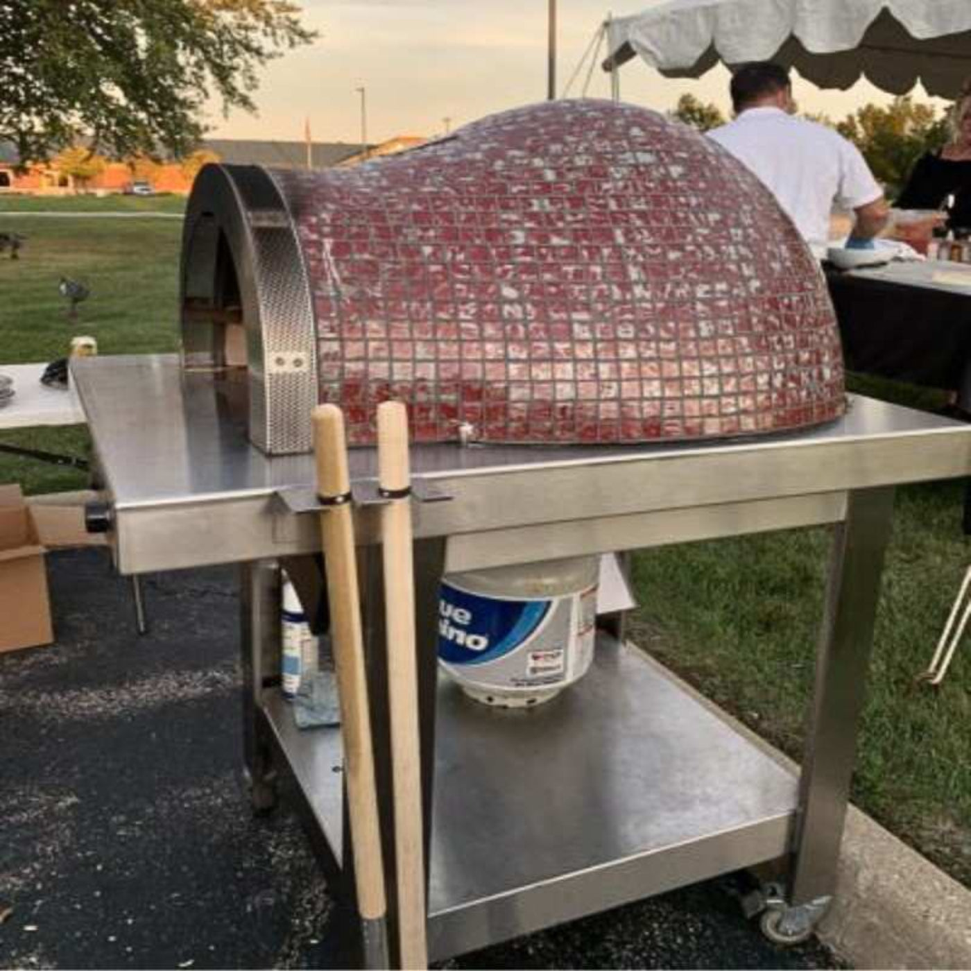 HPC Fire Forno De Pizza Outdoor Pizza Oven with Cart | Forno Series - FDP-FORNO/OB-EI-NG