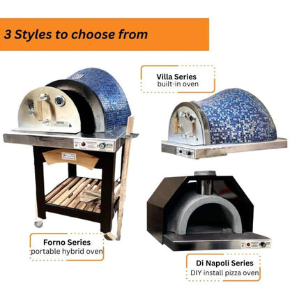 HPC Fire Forno De Pizza Outdoor Pizza Oven with Cart | Forno Series - FDP-FORNO/OB-EI-NG