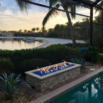 HPC Fire  H-Burner Rectangular Fire Pit Burner Insert - TOR-MLFPK24X12-H-FLEX-NG