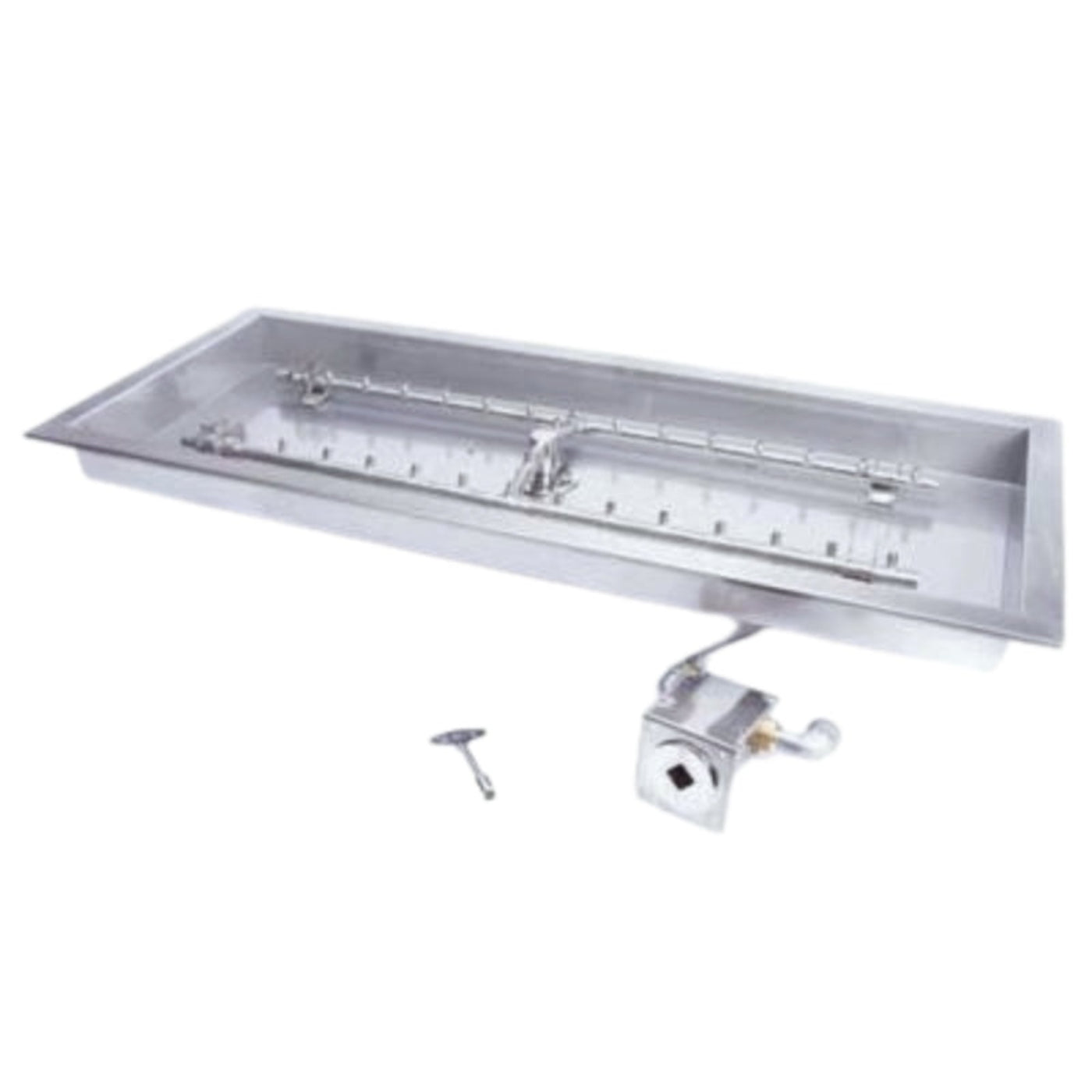 HPC Fire  H-Burner Rectangular Fire Pit Burner Insert - TOR-MLFPK24X12-H-FLEX-NG