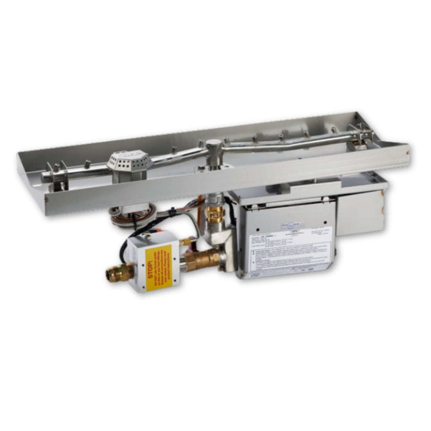 HPC Fire Linear Interlink Pan Fire Pit Burner Insert - TOR-MLFPK25X8-L-FLEX-NG