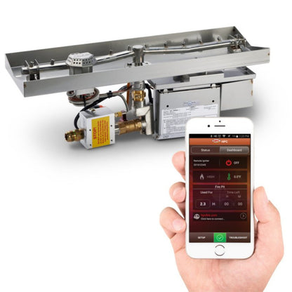 HPC Fire Linear Interlink Pan Fire Pit Burner Insert - TOR-MLFPK25X8-L-FLEX-NG