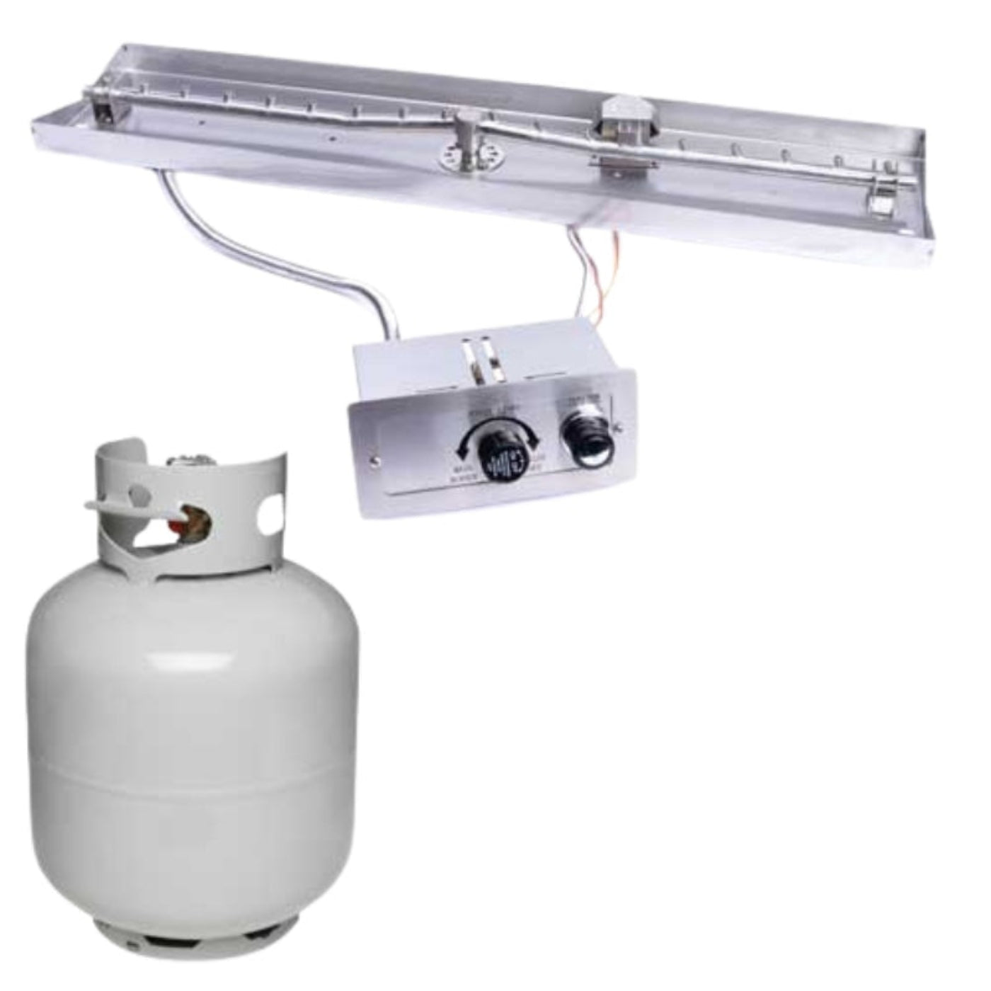 HPC Fire Linear Interlink Pan Fire Pit Burner Insert - TOR-MLFPK25X8-L-FLEX-NG