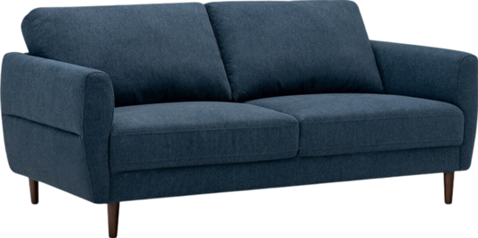 Costway Loveseat Sofa 72" Modern Upholstered Fabric Couch with Solid Wood Frame New -  Navy  HV10186WL-12NY