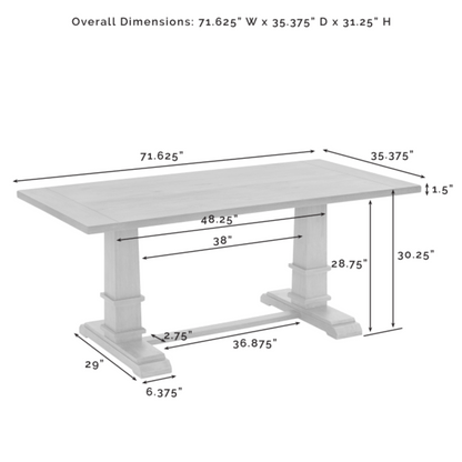 Crosley Joanna Dining Table - KF13061RB