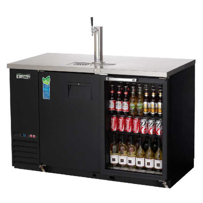 Everest Commercial 49" Back Bar Direct Draw Keg Refrigerator Cooler Beer Dispenser - EBDS2-BBG-24
