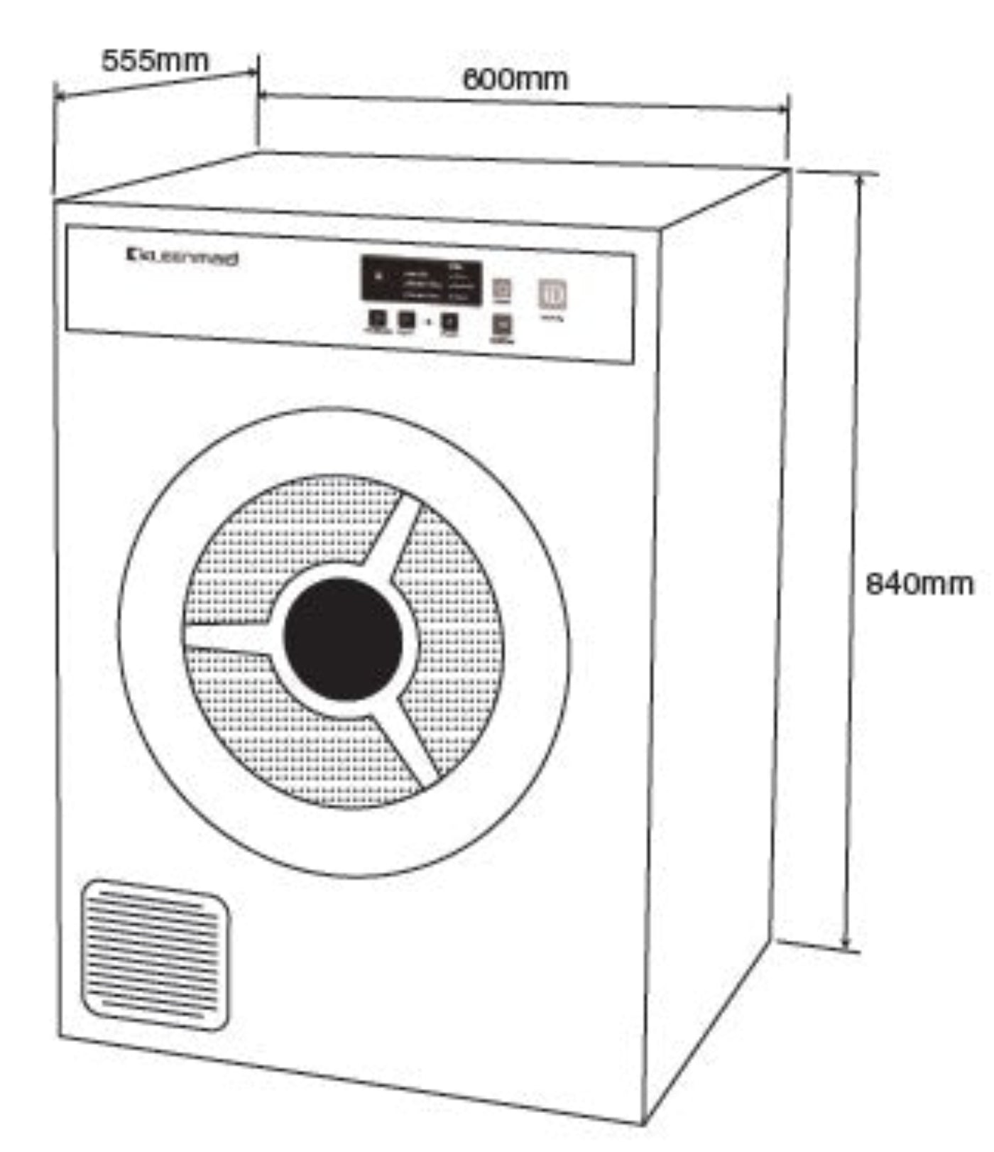 Kleenmaid LDVF70 Sensor Controlled 7Kg Vented Dryer - LDVF70