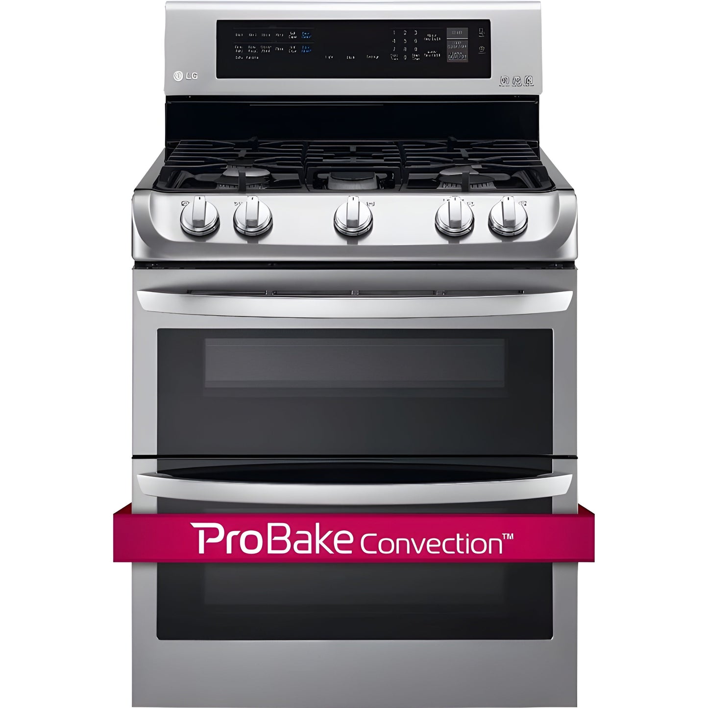 LG 30 in. Freestanding Gas Range with Double Oven in Stainless Steel 6.9 Cu.Ft. (LDG4313ST)