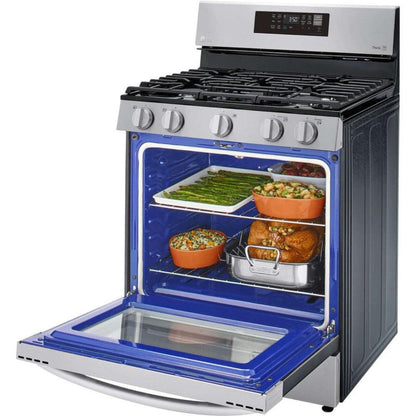 LG 30 in. 5.8-Cu. Ft. Gas Convection Smart Range with AirFry, Stainless Steel (LRGL5823S)