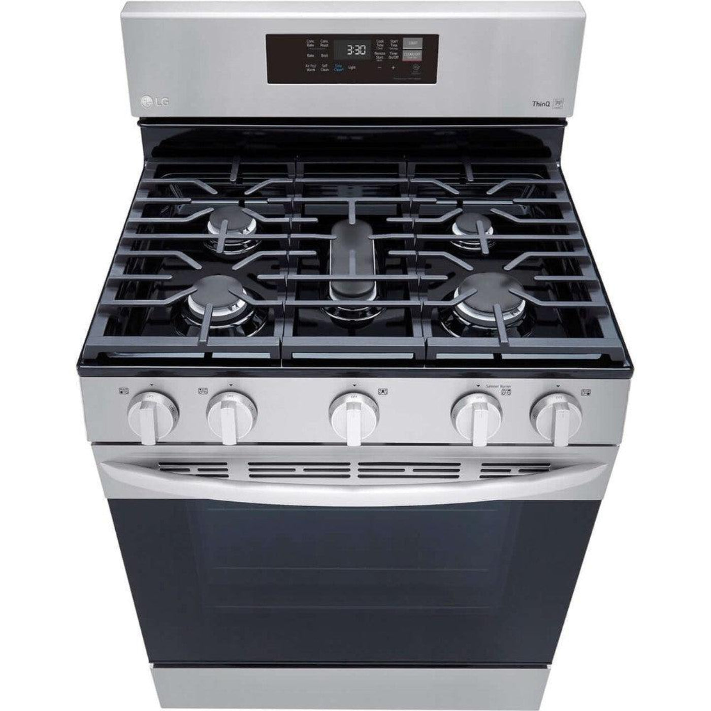 LG 30 in. 5.8-Cu. Ft. Gas Convection Smart Range with AirFry, Stainless Steel (LRGL5823S)