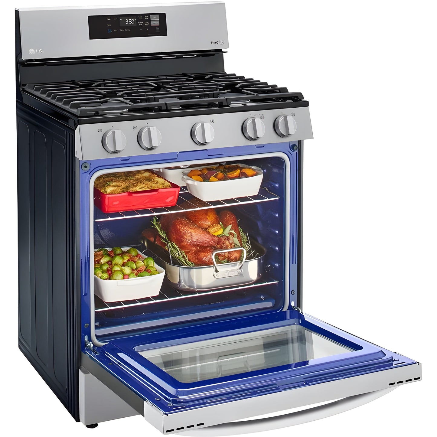 LG 30 in. Gas Smart Range with EasyClean, Stainless Steel (LRGL5821S)