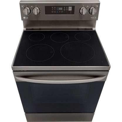 LG 30 in. 6.3-Cu. Ft. Electric Smart Range with EasyClean and AirFry Black Stainless Steel (LREL6323D)