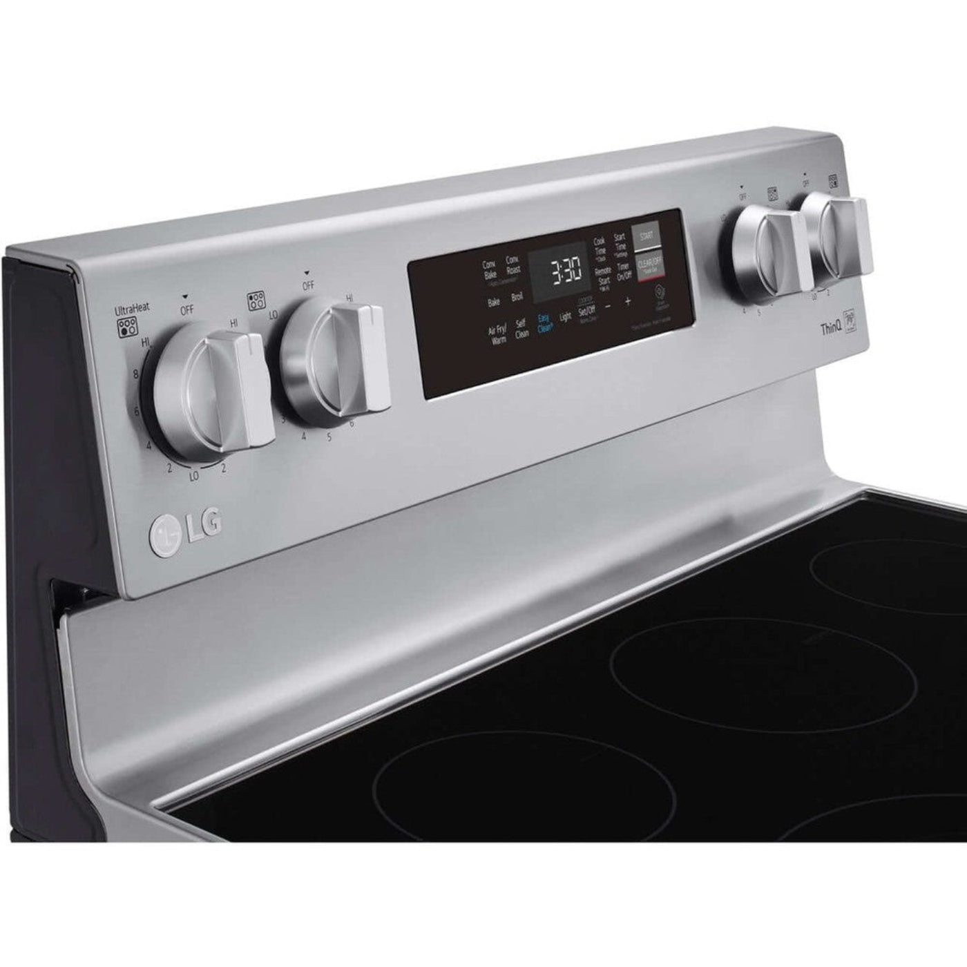LG 30 in. 6.3-Cu. Ft. Electric Smart Range with EasyClean and AirFry Stainless Steel (LREL6323S)