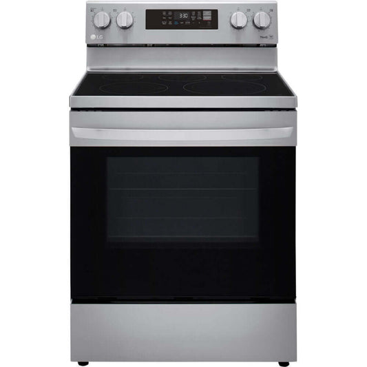 LG 30 in. 6.3-Cu. Ft. Electric Smart Range with EasyClean and AirFry Stainless Steel (LREL6323S)