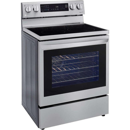 LG 30 in. 6.3-Cu. Ft. Electric Smart Range with InstaView and AirFry, Stainless Steel (LREL6325F)