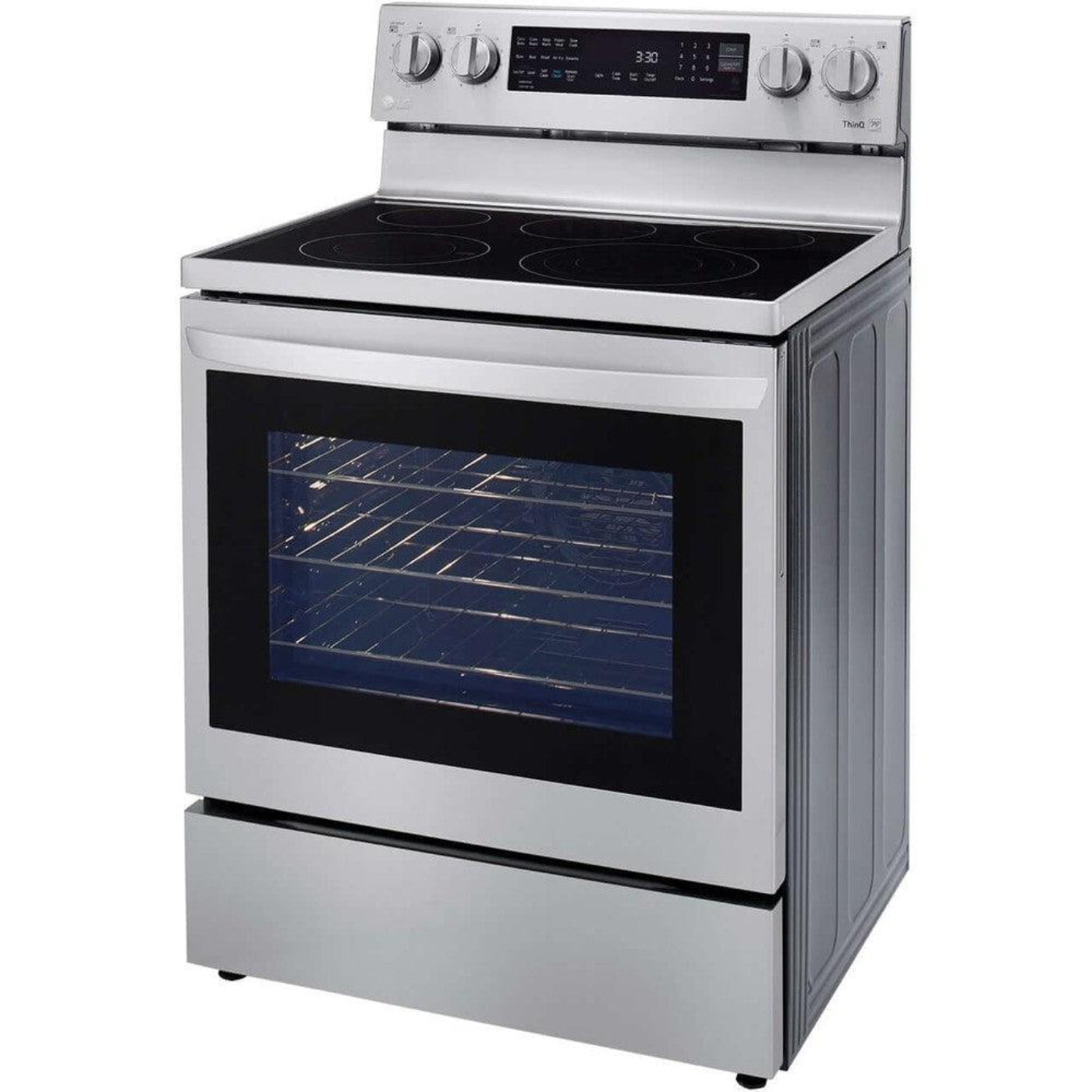 LG 30 in. 6.3-Cu. Ft. Electric Smart Range with InstaView and AirFry, Stainless Steel (LREL6325F)