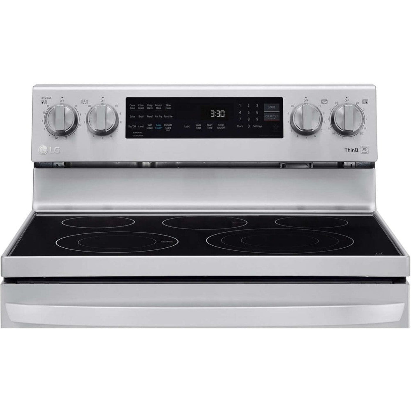 LG 30 in. 6.3-Cu. Ft. Electric Smart Range with InstaView and AirFry, Stainless Steel (LREL6325F)
