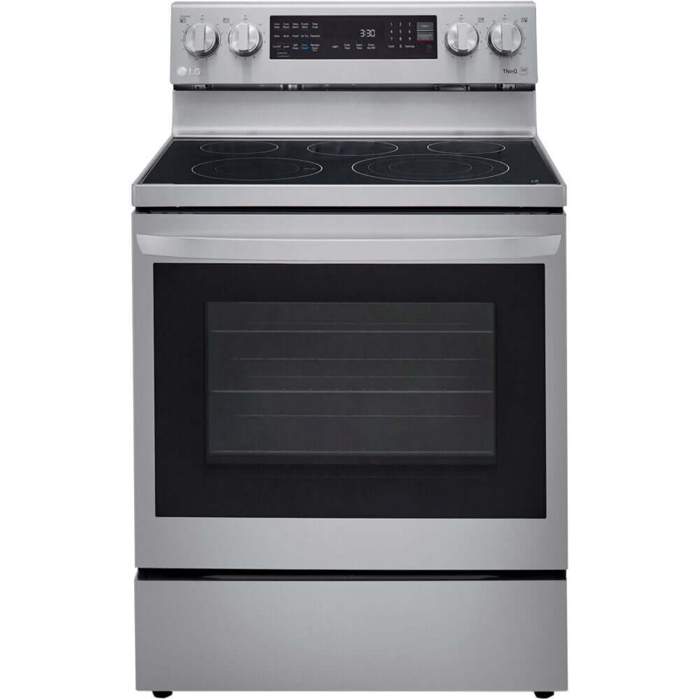 LG 30 in. 6.3-Cu. Ft. Electric Smart Range with InstaView and AirFry, Stainless Steel (LREL6325F)