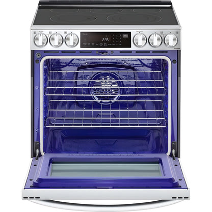 LG 30 in. 6.3-Cu. Ft. Smart Wi-Fi Enabled ProBake Convection InstaView Electric Slide-in Range with Air Fry, Stainless Steel (LSEL6335F)