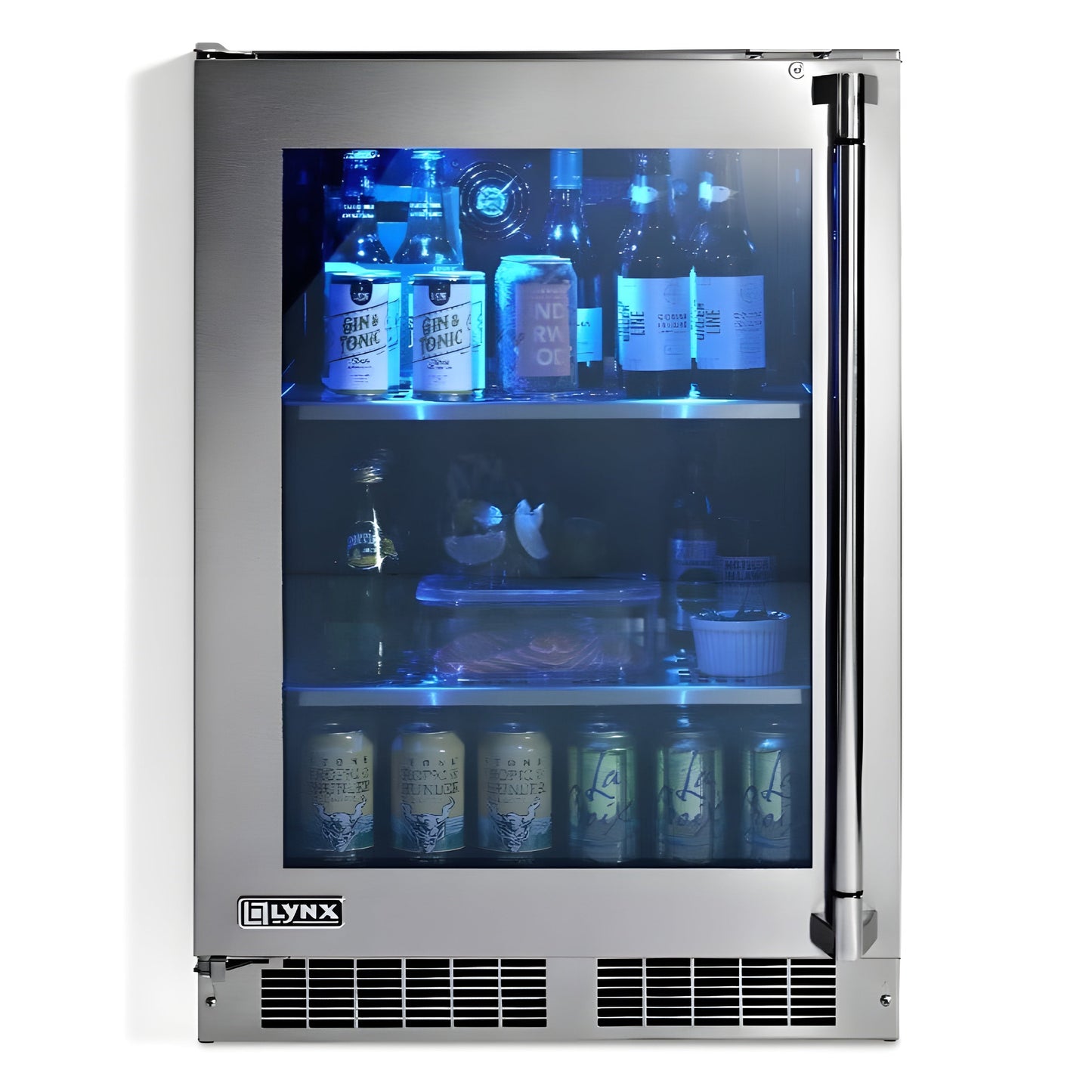 Lynx 24-Inch Outdoor Glass Door Refrigerator - LN24REFGL/R