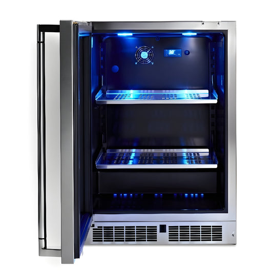 Lynx 24-Inch Outdoor Glass Door Refrigerator - LN24REFGL/R