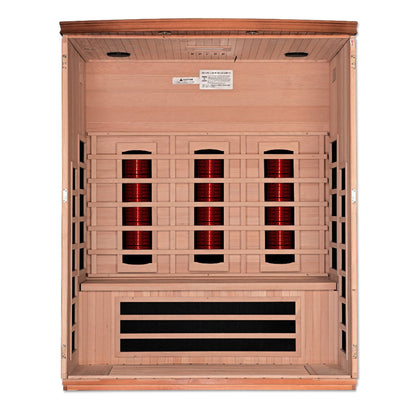 Dynamic Saunas Lugano 3 Person Full Spectrum Infrared Sauna - DYN-6336-03 FS
