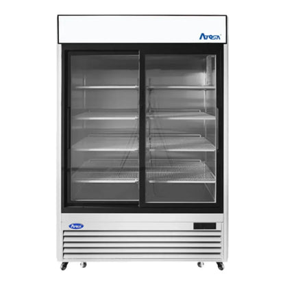 Atosa MCF8709GR 54.38" Bottom Mount Refrigerator, 2 Two Sliding Door 44.9  Cu.Ft - MCF8709GR