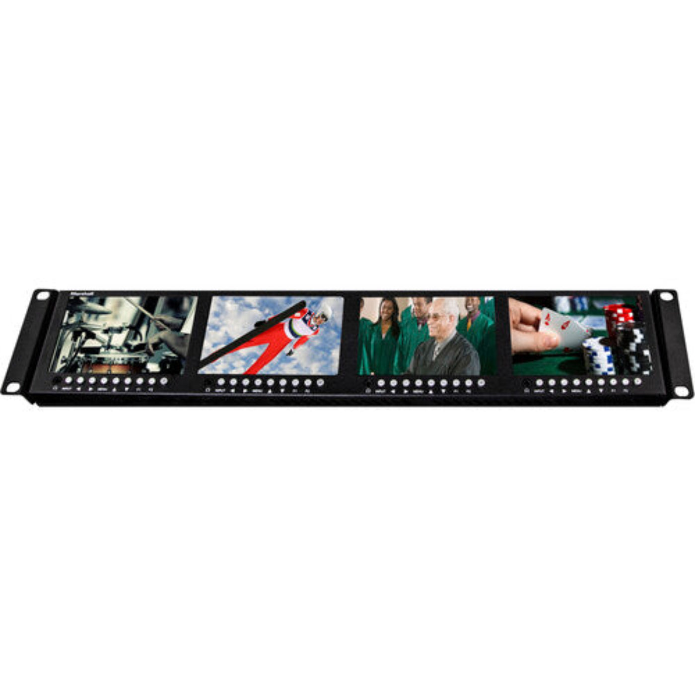 Marshall Electronics Quad 4.5" Rack-Mountable Monitor Unit with 3G-SDI, HDMI & Composite (2 RU) - ML454V2