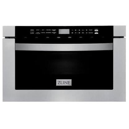 ZLINE Appliance Package - 36 in. Gas Range, Range Hood and Microwave Drawer, 3KP-RGRH36-MW