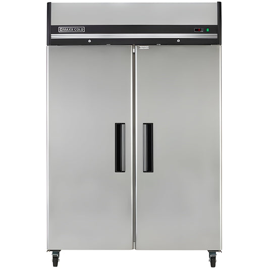 Maxx Cold Double Door Reach-In Refrigerator, Top Mount, 49 cu. ft., Energy Star, in Stainless Steel - MXCR-49FDHC
