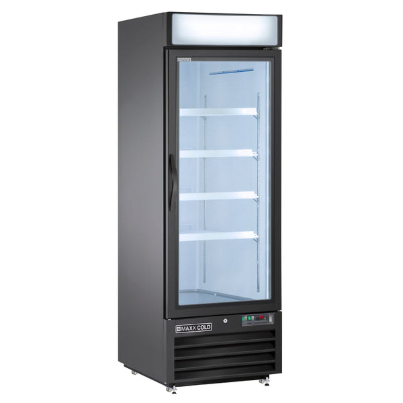 Maxx Cold Single Glass Door Merchandiser Refrigerator, 23 cu. ft., Energy Star, in Black - MXM1-23RBHC
