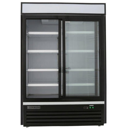 Maxx Cold Double Glass Door Merchandiser Refrigerator, Sliding Door, 48 cu. ft., in Black - MXM2-48RSBHC