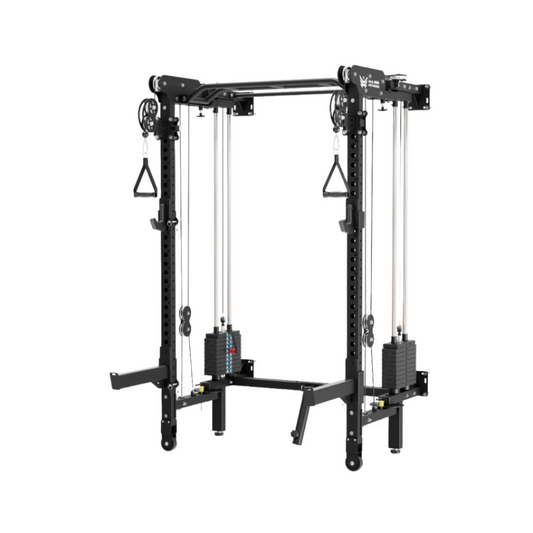 Dynamic Major Fitness F35 Pro Wall-Mount Folding Power Rack Home Gym - F35PRO-BK-V1