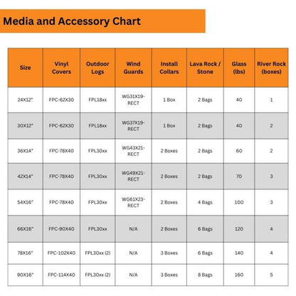 HPC Fire  H-Burner Rectangular Fire Pit Burner Insert - TOR-MLFPK24X12-H-FLEX-NG
