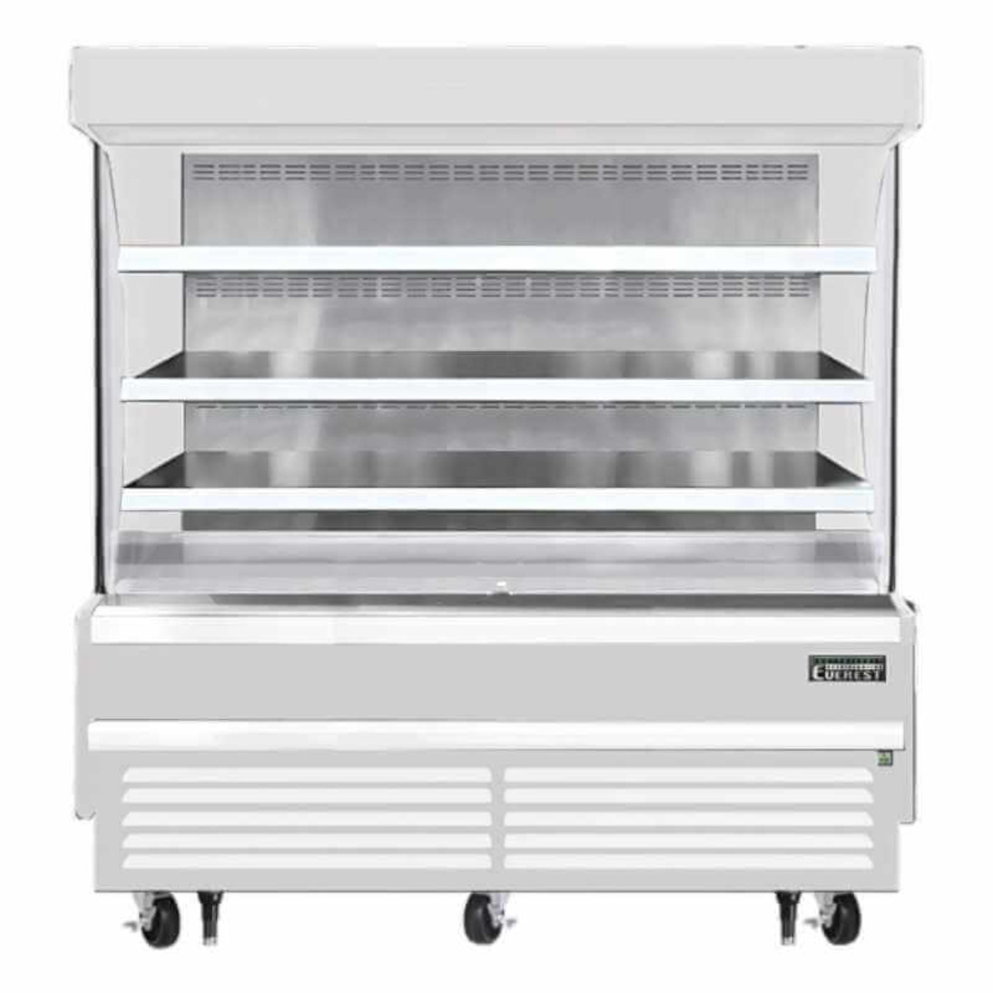 Everest Commercial 73" Vertical Open Air Display Merchandiser Refrigerator 19 cu. ft. - EOMV-72-W-28-S