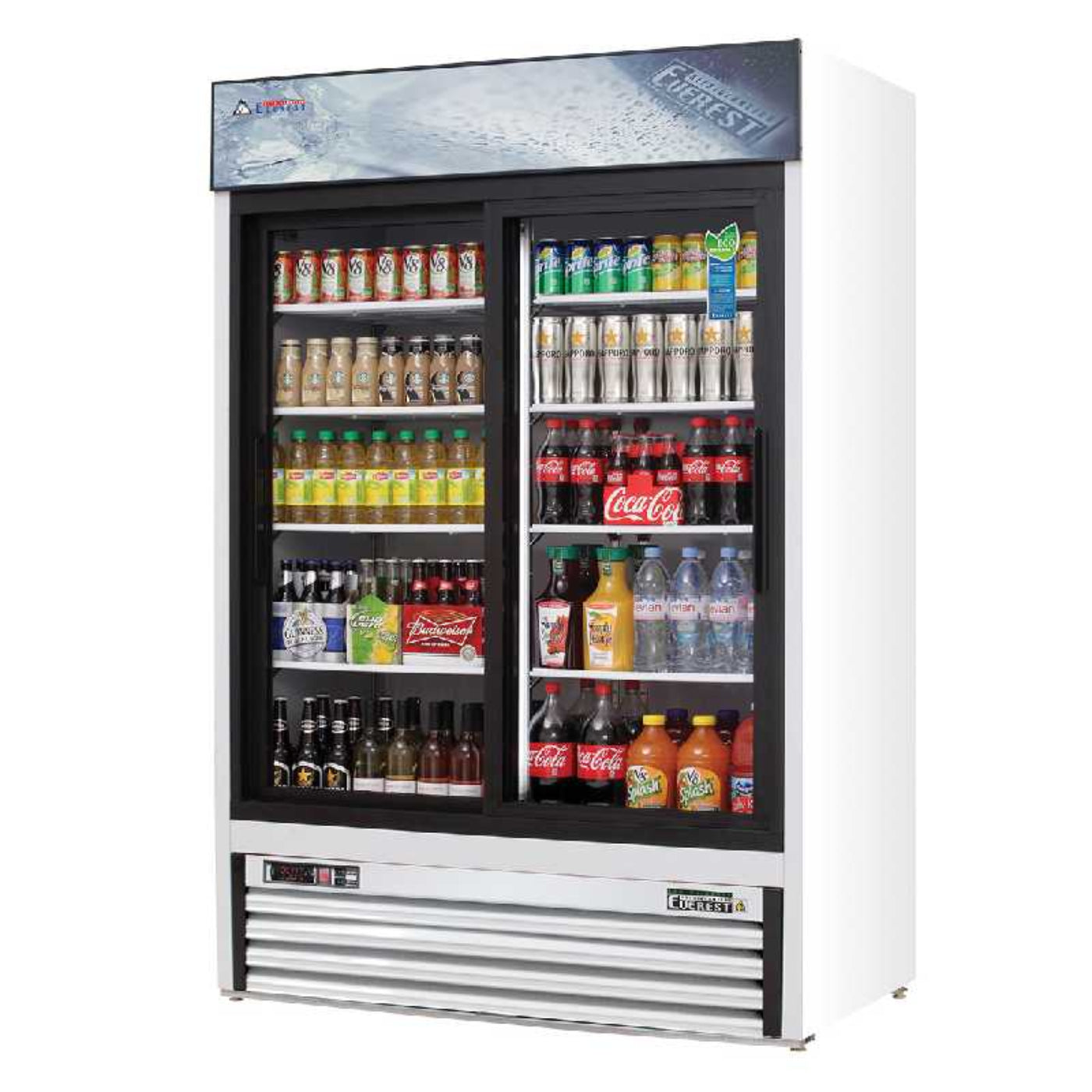 Everest Commercial 53" 2 Sliding Glass Door Merchandiser Refrigerator 48 cu.ft. - EMGR48
