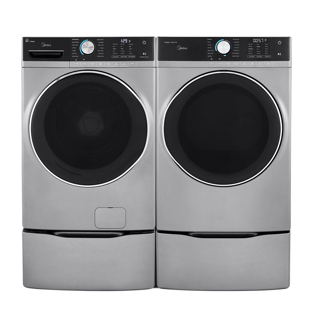 Midea 8.0 cu. ft. Front Load Electric Dryer in Graphite Steel - MLE52S7AGS