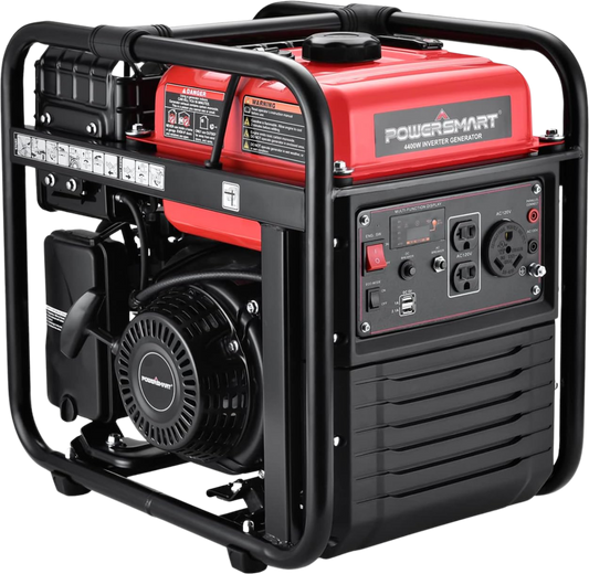 Powersmart Inverter Generator Open Frame 3500W/4200W Low THD Parallel and RV Ready 4 Stroke Gas New - PS5040