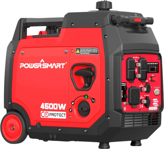 Powersmart Inverter Generator 3600W/4500W Low THD Parallel and RV Ready with CO Detect 4 Stroke Gas Electric Start New - PS5045CE