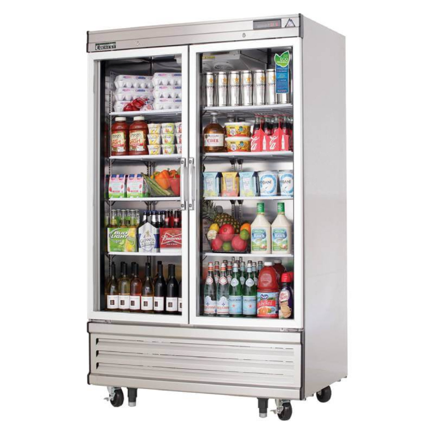 Everest  39" Two Glass Door Reach-in Refrigerator 37 cu. ft. - EBGNR2