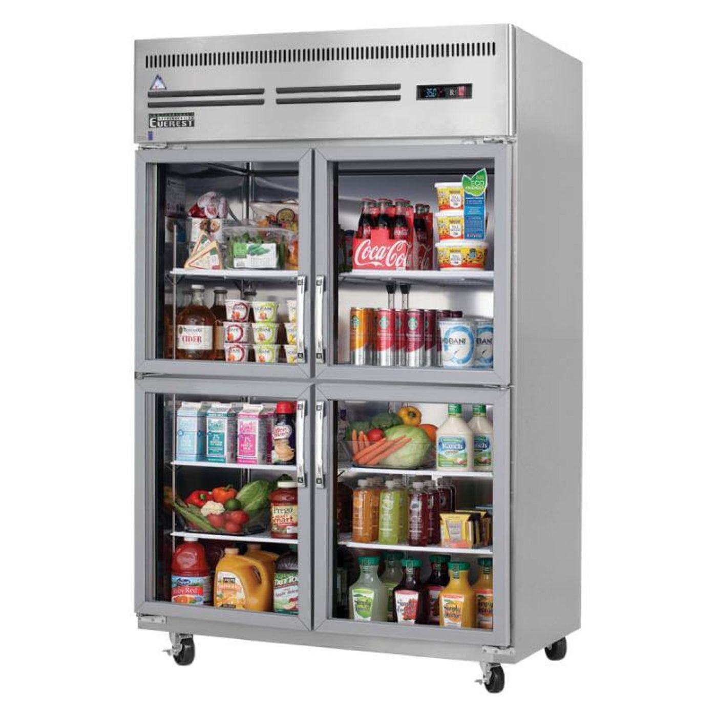 Everest 49" Four Glass Door Reach-In Refrigerator 53 cu. ft. - ESGRH4