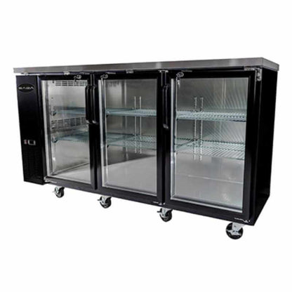 Saba - SBB-24-72G Commercial 72" Back Bar Refrigerator Cooler - SBB-24-72G