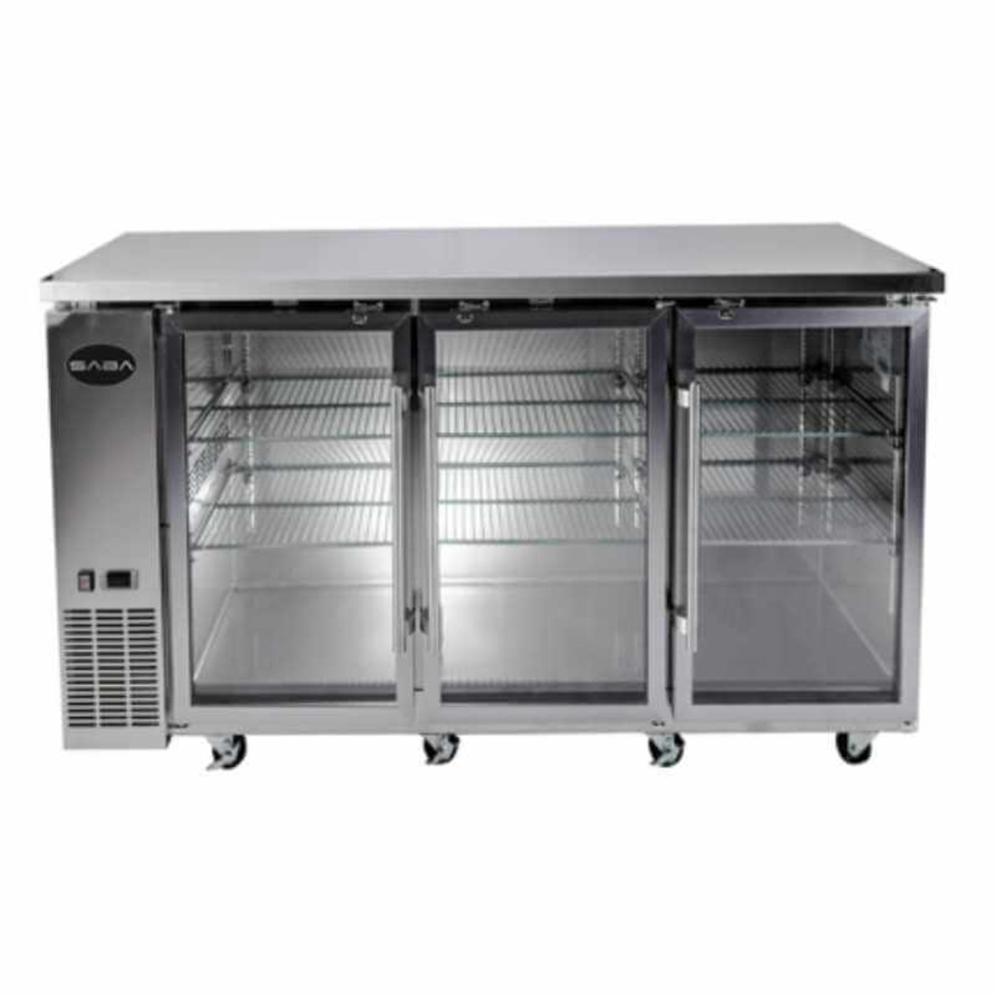 Saba - SBB-24-72GSS Commercial 72" Back Bar Refrigerator Cooler - SBB-24-72GSS
